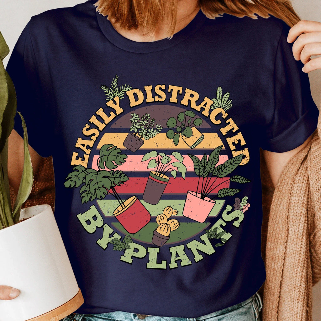 Easily Distracted Plant Lover Shirt,Gardening Shirt Gardener T-Shirt #GDRN