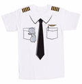 The Pilot Uniform T-Shirt, Fake Airline Pilot Tee, Funny Gag Gift, Luso Aviation
