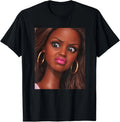 Funny Creepy Doll Face Meme Expression Hilarious Sarcastic T-Shirt