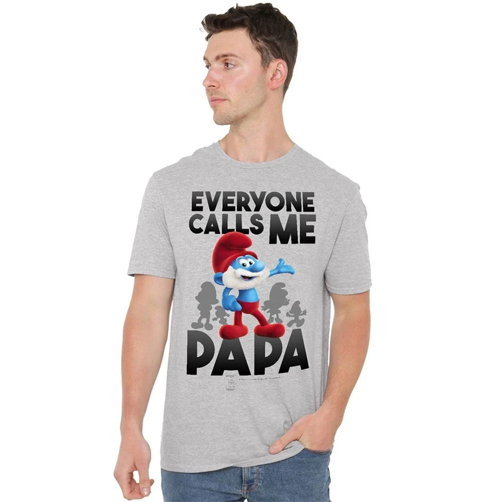 Smurfs Call Me Papa Smurf T-Shirt S-5XL, Athletic Heather