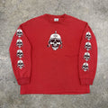 Vintage West Coast Choppers Shirt Mens XL Red Skull Helmet Biker Motorcycle 2003