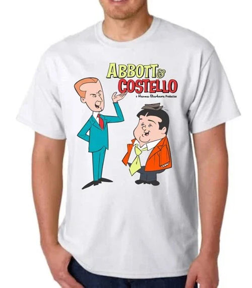 ABBOTT & COSTELLO TEE T-SHIRT HANNA BARBERA CARTOON  FANS ANIMATION