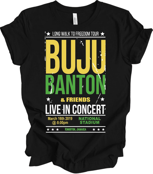 Buju Banton Concert T-Shirt Kingston Jamaica National Stadium Reggae Music Tour