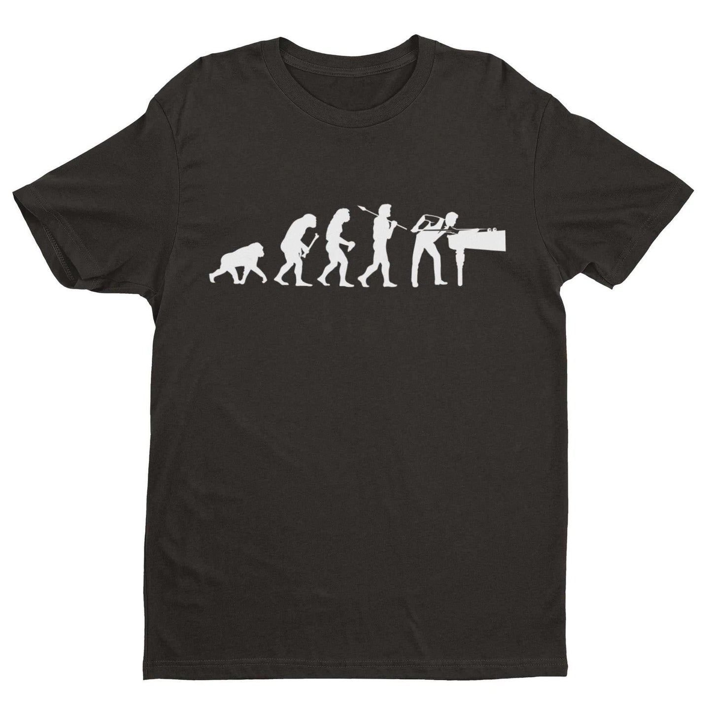 EVOLUTION OF SNOOKER T Shirt Gift Idea Pool Darwin Ape To Man Evo Design Funny