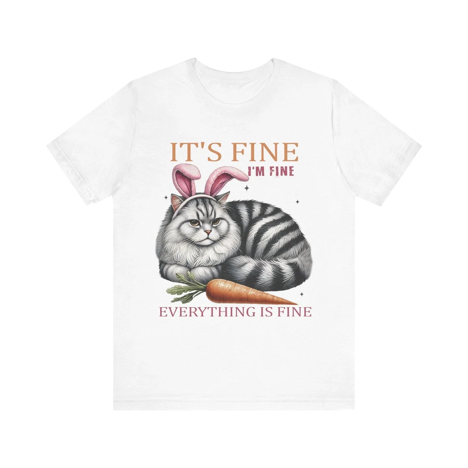 Funny Easter Cat Shirt – Grumpy Bunny Ears & Sarcastic Quote T-Shirt