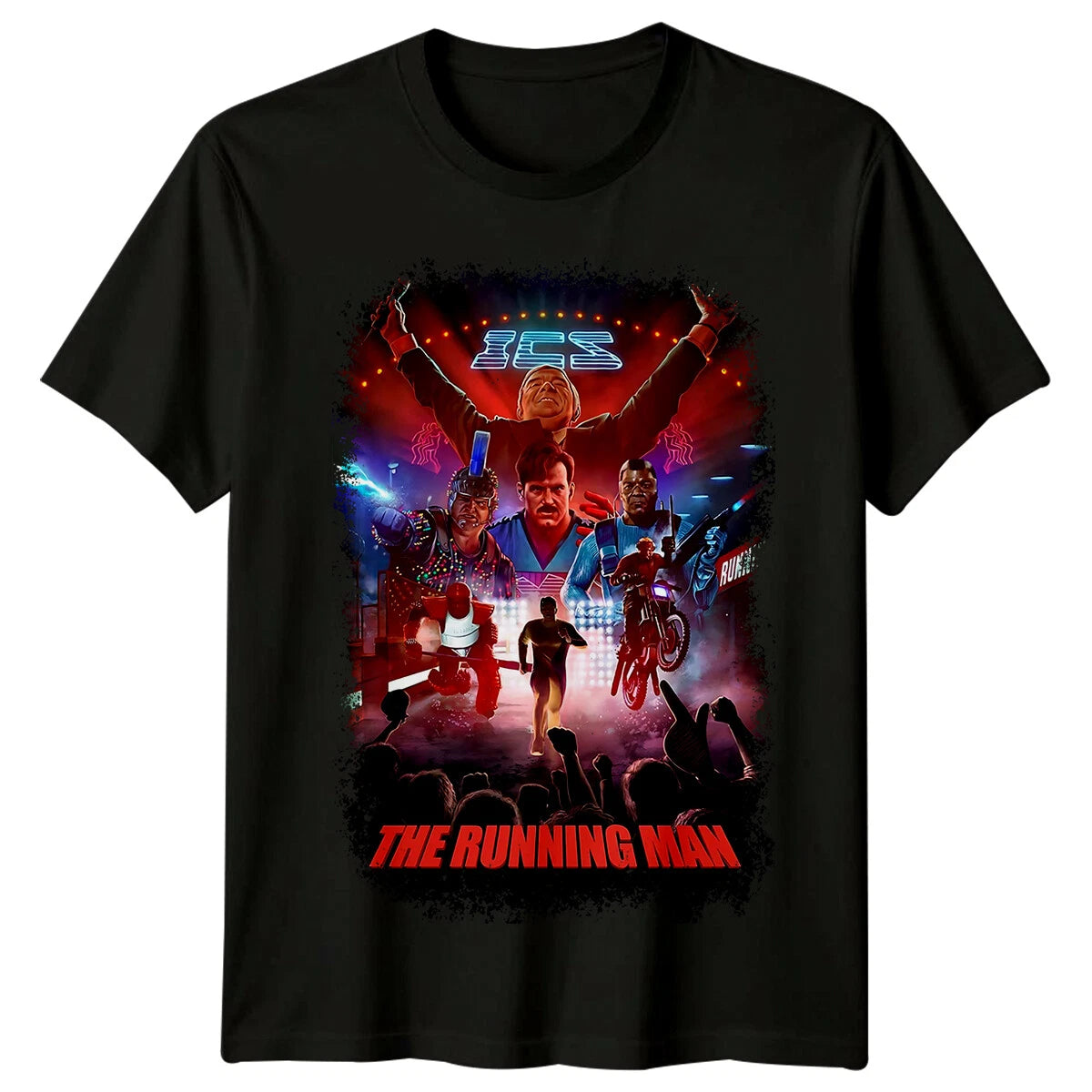 The Running Man (1987) Movie Poster Inspired T-Shirt Retro 80s Tee Unisex