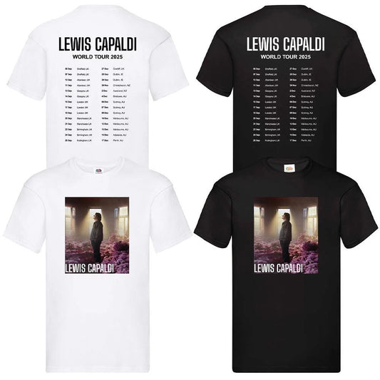 Lewis Capaldi 2025 World Tour T-Shirt Unisex Concert Fan Merch Tee