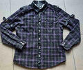 KILLSTAR Сult Luxury Men Shirt TARTAN Black/purple Long sleeve Size M Button-Up