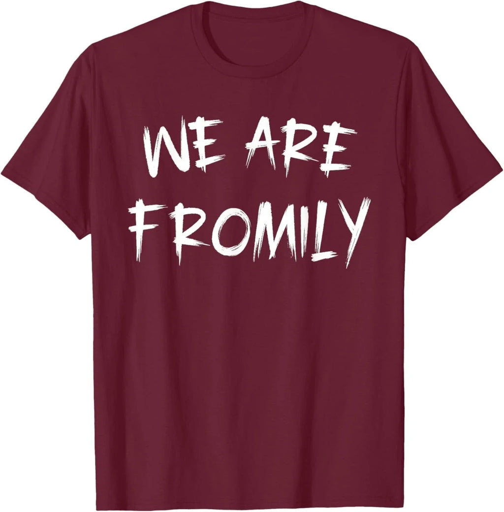 We are Fromily Friends Like Family Retro Brush Stroke T-Shirt