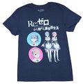 Re Zero Adult New T-Shirt - Rem and Ram Maid Outfits & Circle Faces
