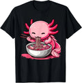 Funny Axolotl Noodle Gifts Anime Kawaii T-shirt