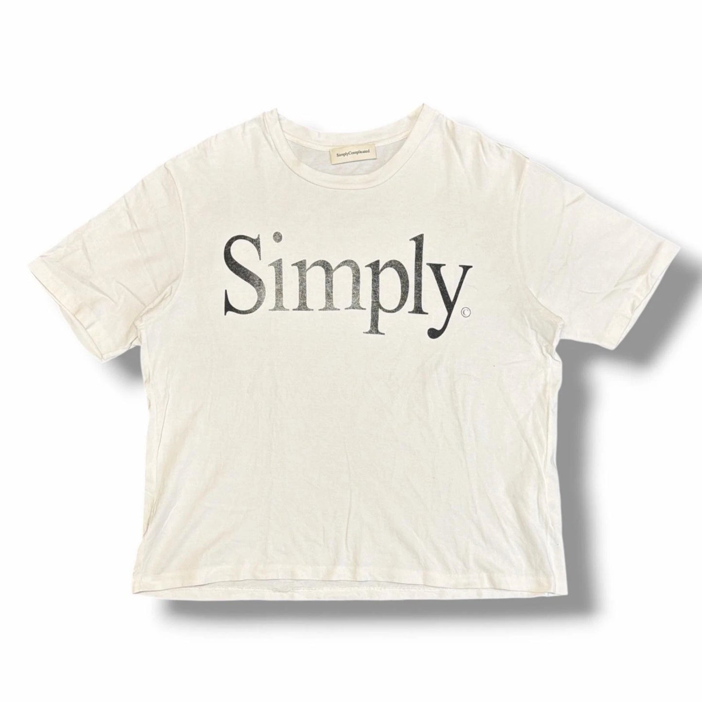 SIMPLYCOMPLICATED  Simply TEE Simple T-shirt 25SS1008 white 2 （9338M）