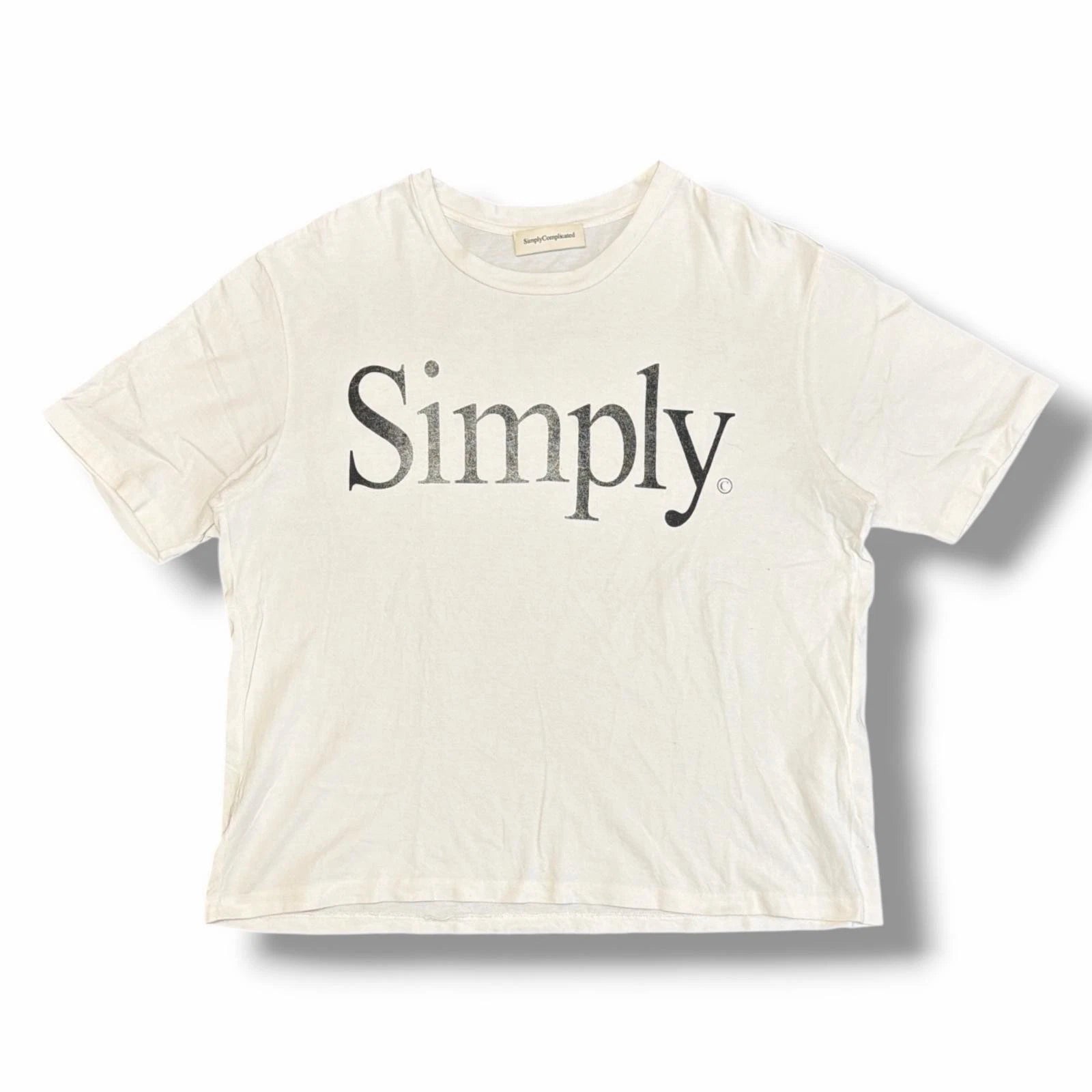 SIMPLYCOMPLICATED  Simply TEE Simple T-shirt 25SS1008 white 2 （9338M）