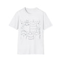 Kawaii Cat Line Art T-Shirt | Cute Minimalist Cat Faces