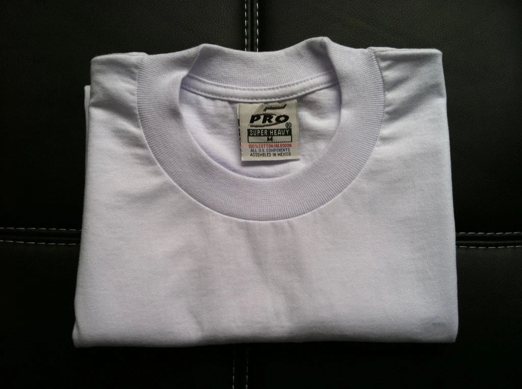 6 NEW PRO 5 PRO5 T-SHIRT SUPER HEAVY WHITE TEE PLAIN BLANK 4X-LARGE 4XL 6PC