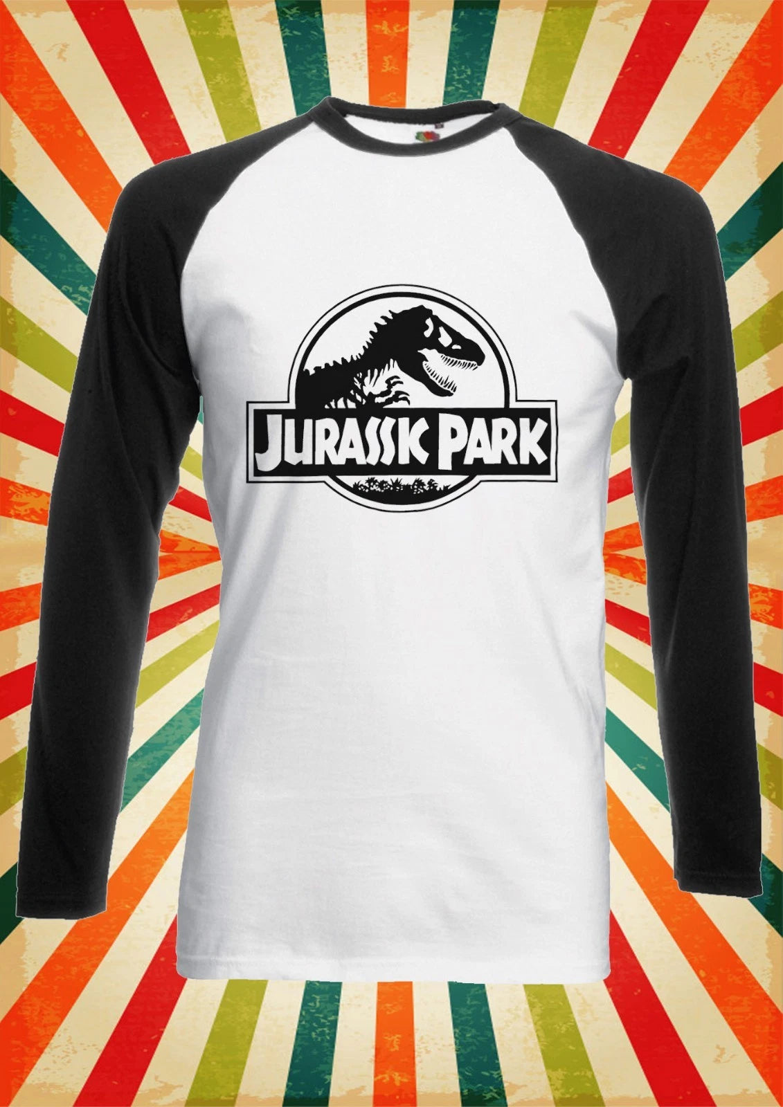 Jurassic Park World Dinosaurs Men Women Long Short Sleeve Baseball T Shirt 2092