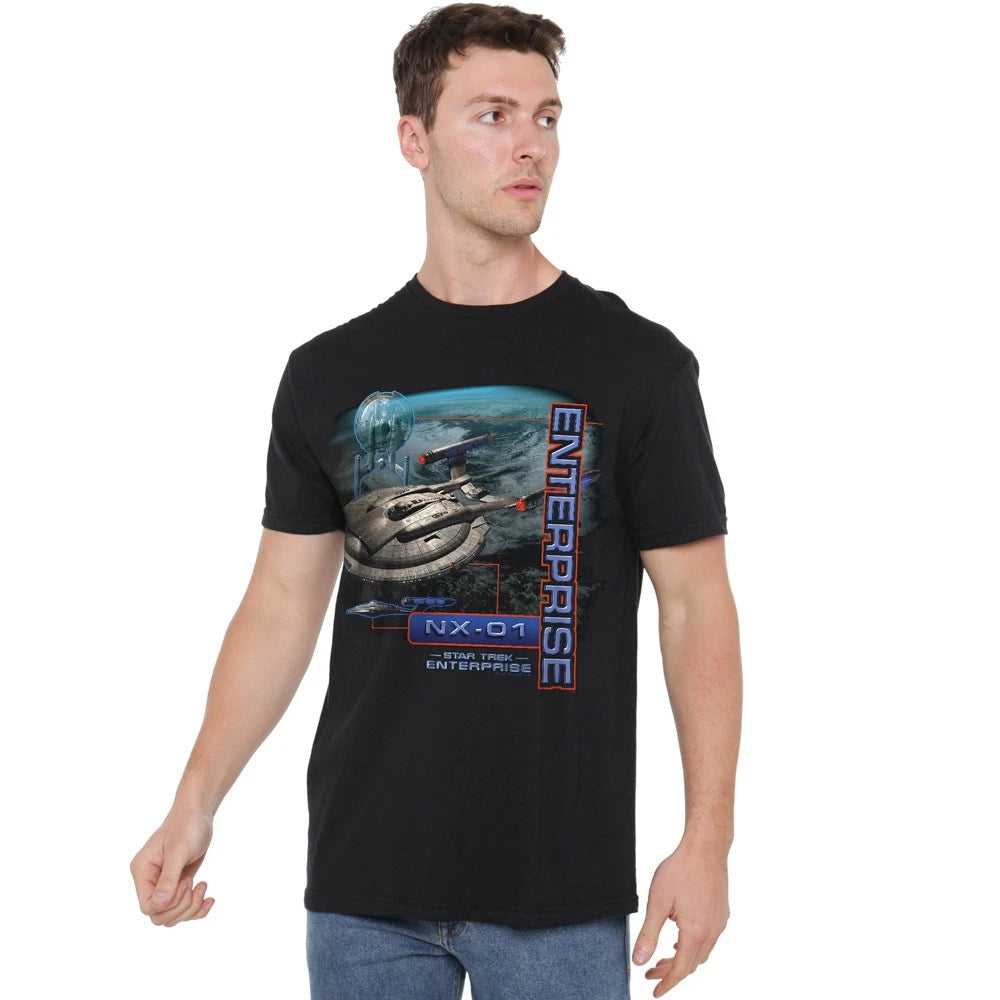 Star Trek Enterprise Nx 01 T-Shirt S-5XL, Black