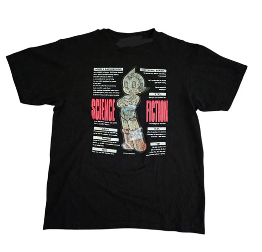 Tezuka Osamu VNG Mens T-Shirt Mighty Atom 3D Hologram Astro Boy Manga Anime
