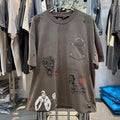 You Are Not Alone Chest Pocket Short Sleeve Paly Brown Washed Cotton T Shirt