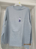 MENS LONG SLEEVE COTTON T SHIRT...LIGHT BLUE.  SIZE 2XL