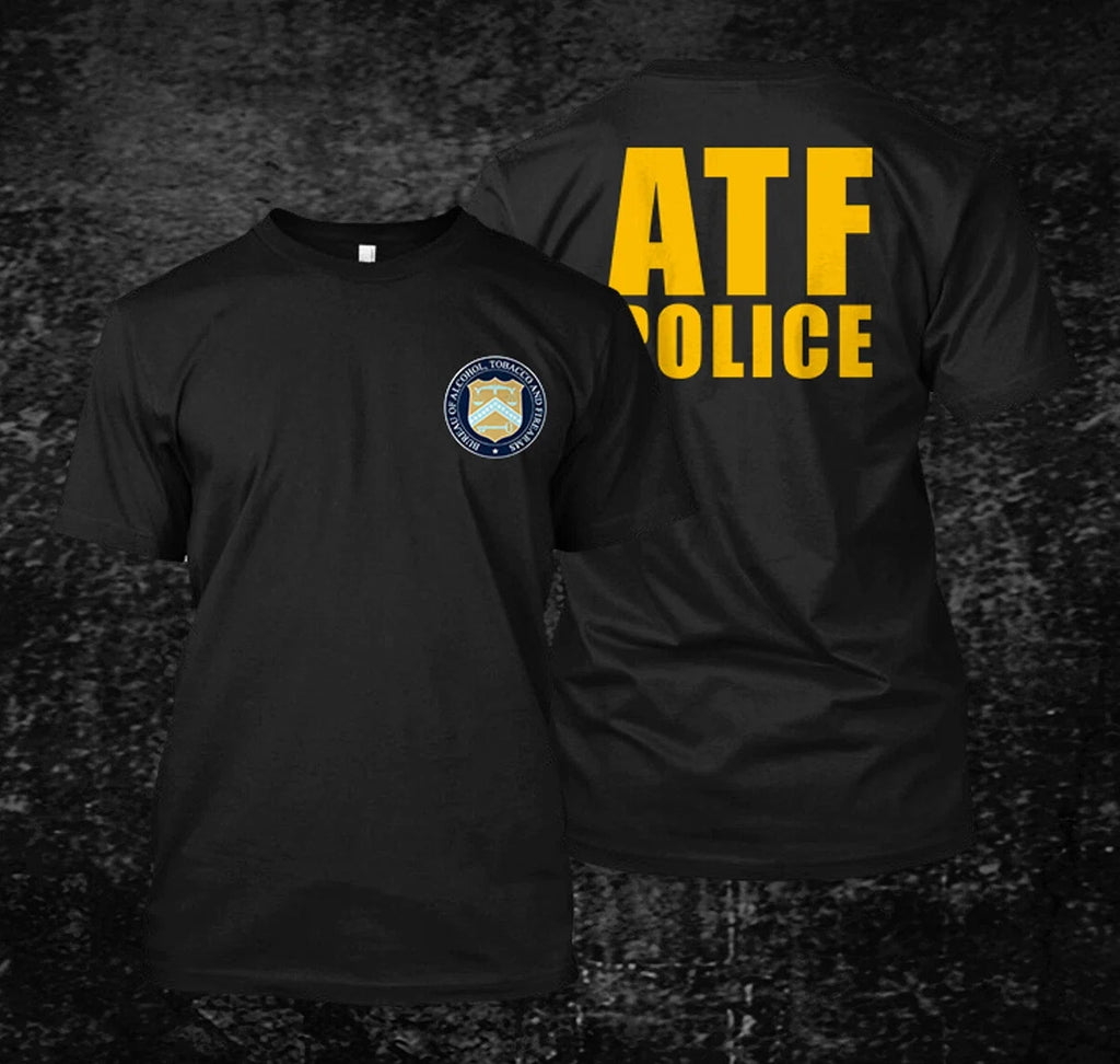 ATF police -  Custom Men's Back and front T-Shirt Tee
