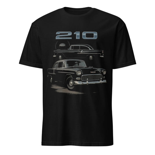 1955 Chevy 210 Classic Car T-Shirt – Vintage Black Hot Rod Graphic Tee