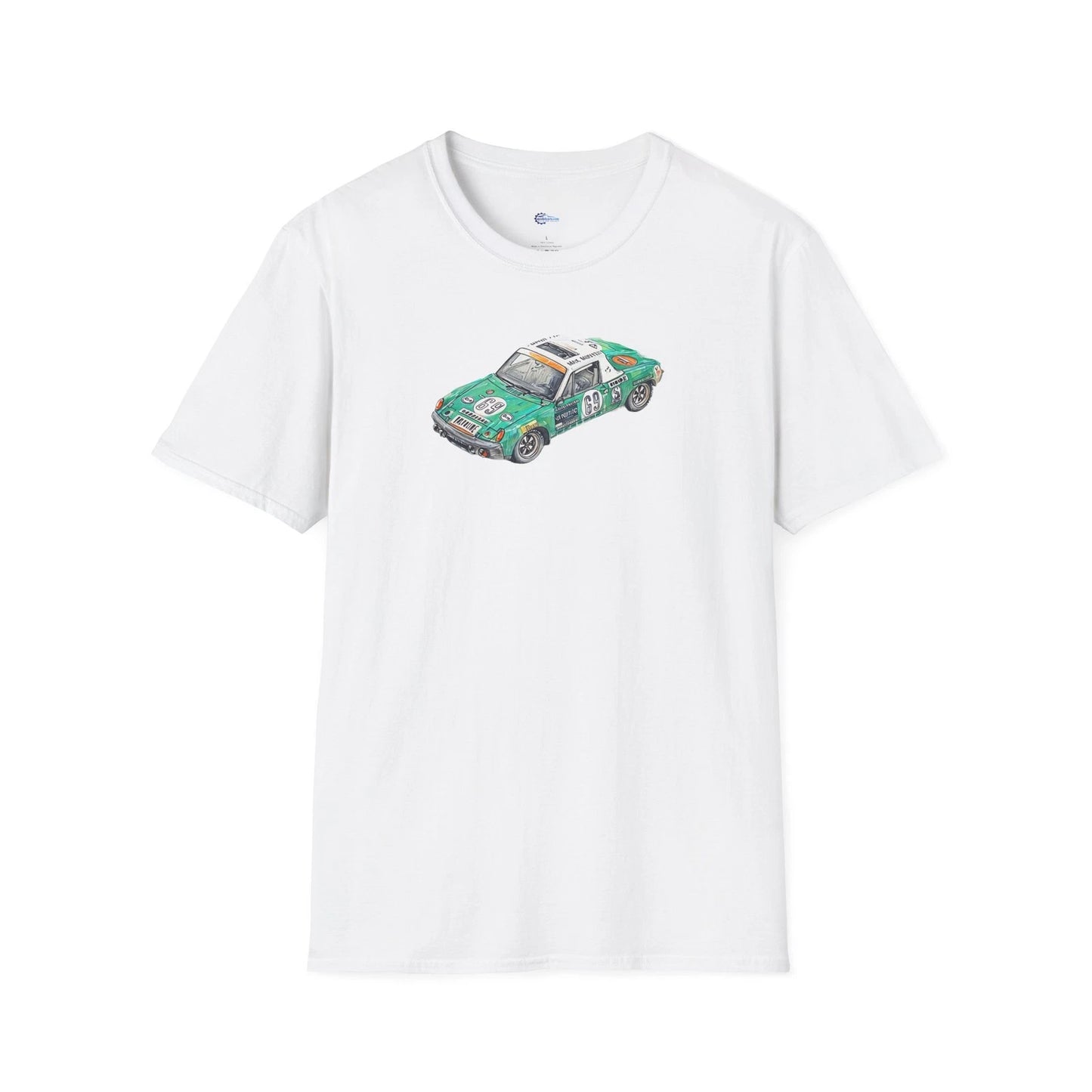 Vintage Porsche 914 Softstyle T-Shirt - 24 Hours of Le Mans Design, Sketch Art