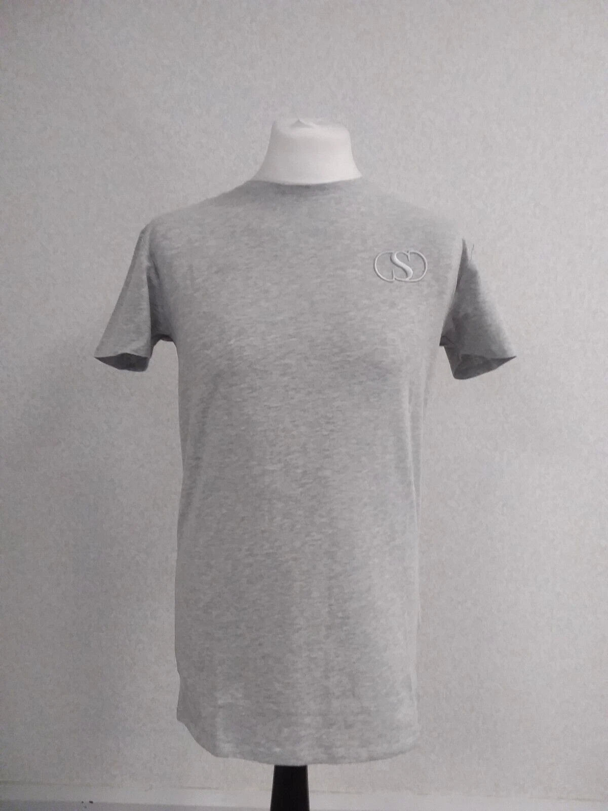 SikSilk Mens Grey Elegance Square Hem Gym Tee - Medium