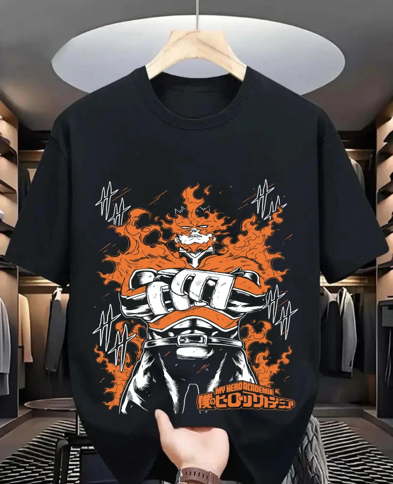 Endeavor T-Shirt My Hero Academia gift Enji Todoroki Midoriya Deku MHA cartoon