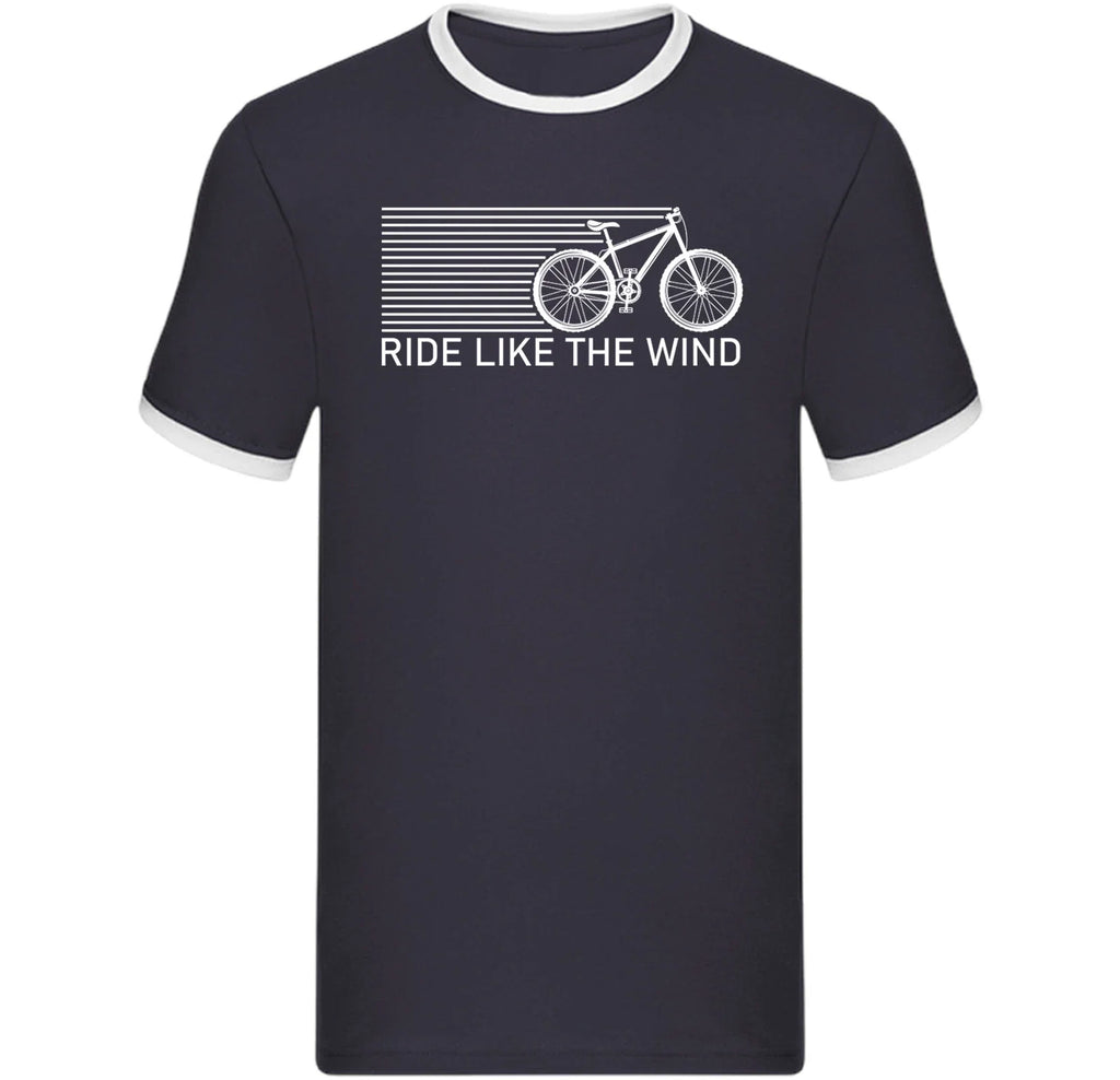 Ride Like the Wind Ringer T Shirt,Cycling Ringer shirt,Road cycling apparel Top