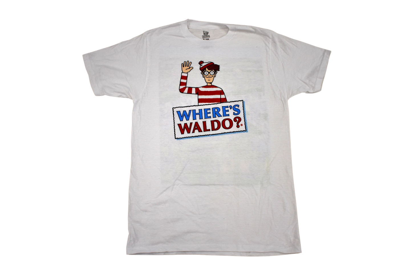 Where's Waldo Mens 2-Sided White Tee Shirt New S, M, L, XL