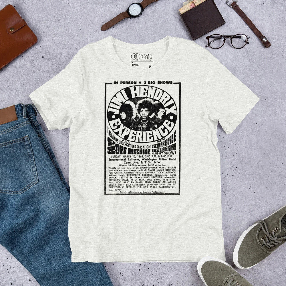 Unisex Graphic Jimi Hendrix Rock Concert t-shirt