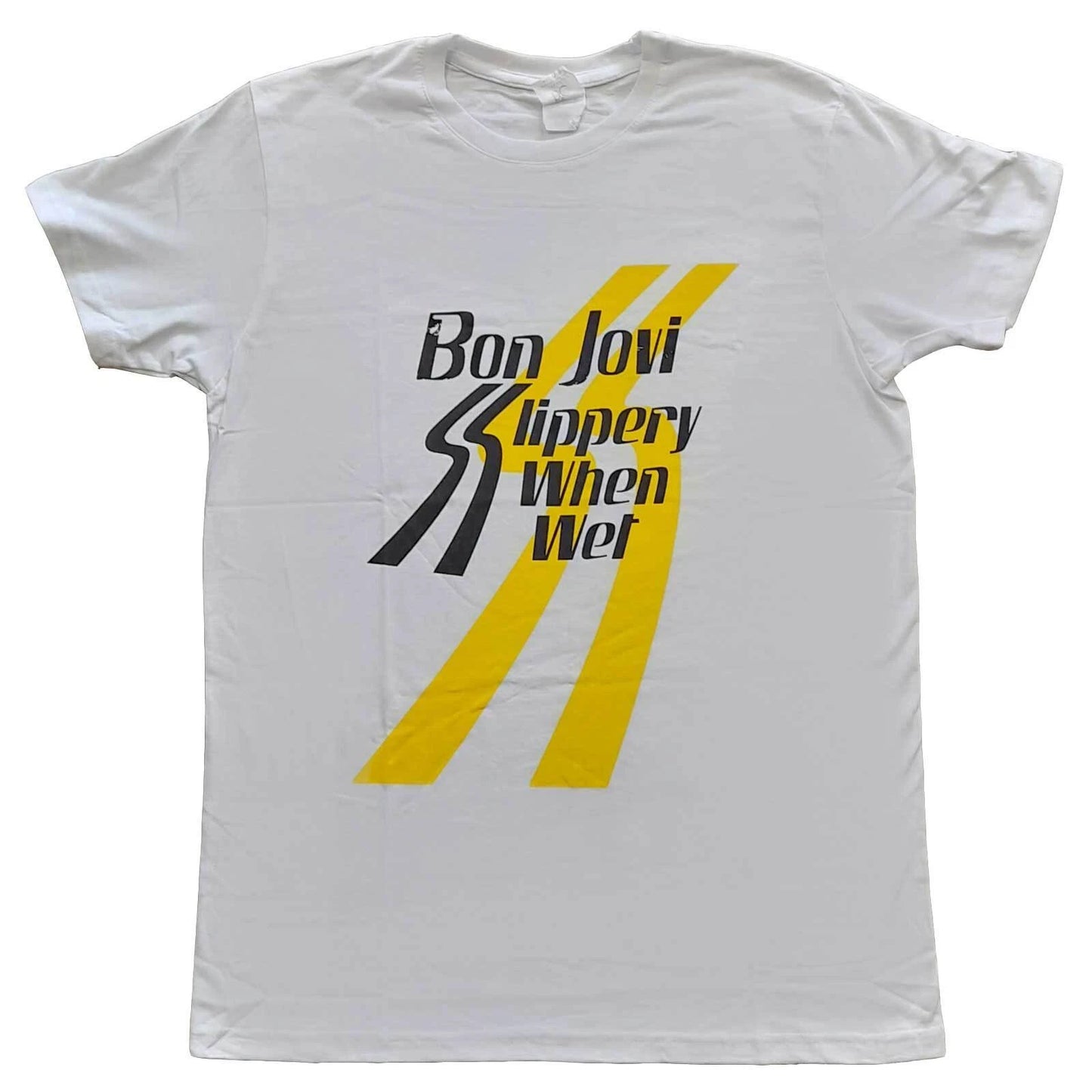 ** Bon Jovi Slippery When Wet White (Jon) Official Licensed T-shirt **
