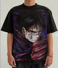 NWT SKAARS Limited Sold Out Rare CHOSO Jujutsu Kaisen Graphic Faded Black Tee, L