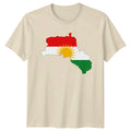 Kurdistan Flag Map Outline T-Shirt Kurdish Culture Heritage Gift For Him And Her