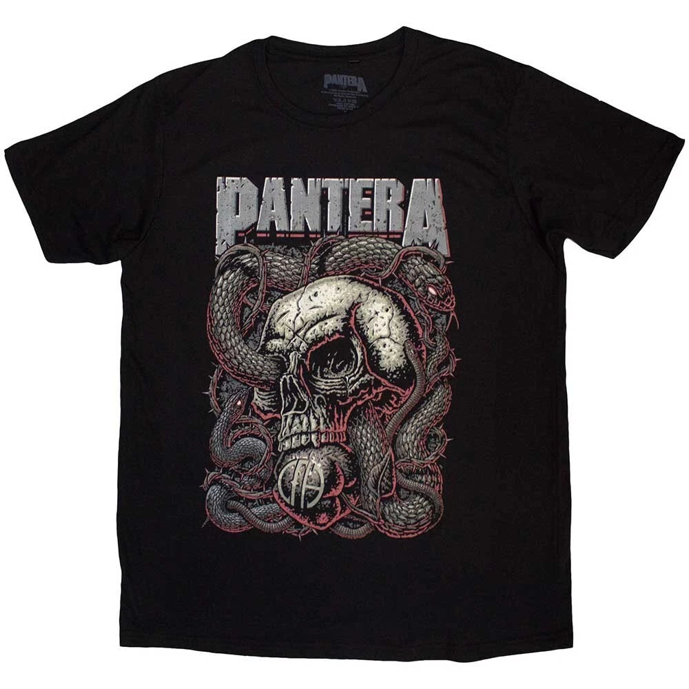 New Official Licensed PANTERA Unisex T-Shirt: SERPENT SKULL - Soft-Style Cotton