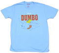 Dumbo Adult New T-Shirt - Flying Elephant Under Word Logo Pic