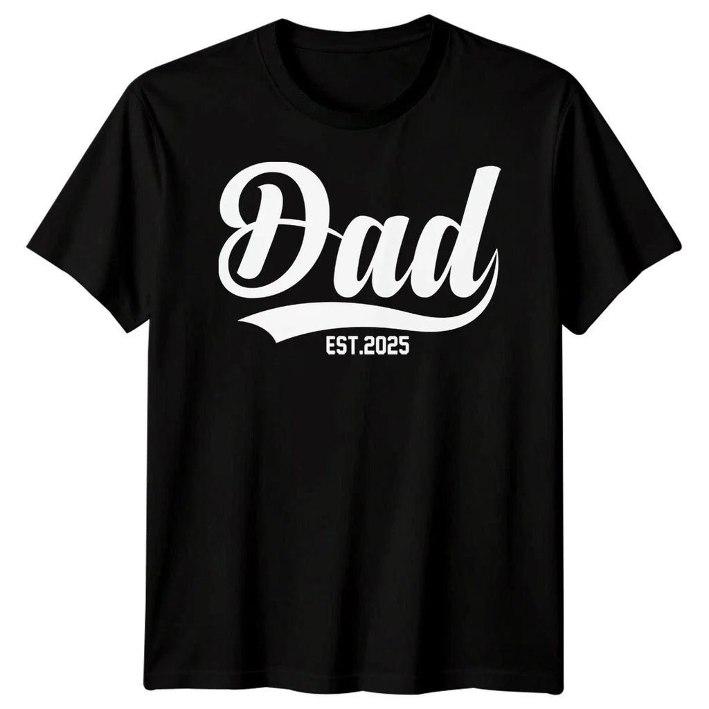 Personalised Mens Dad Est Funny Fathers Day T-Shirt Tee Best Daddy Ever Papa1#FD