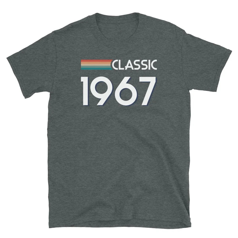 Classic Retro Inspired Graphic Birthday 1967 Vintage Short-Sleeve Unisex T-Shirt