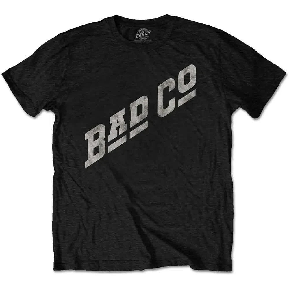 Bad Company Slant Logo Official Tee T-Shirt Mens Unisex