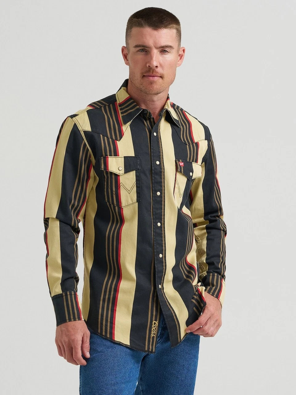Wrangler Coors 2.0 Tan Brushpopper - Mens Shirt - 112382890