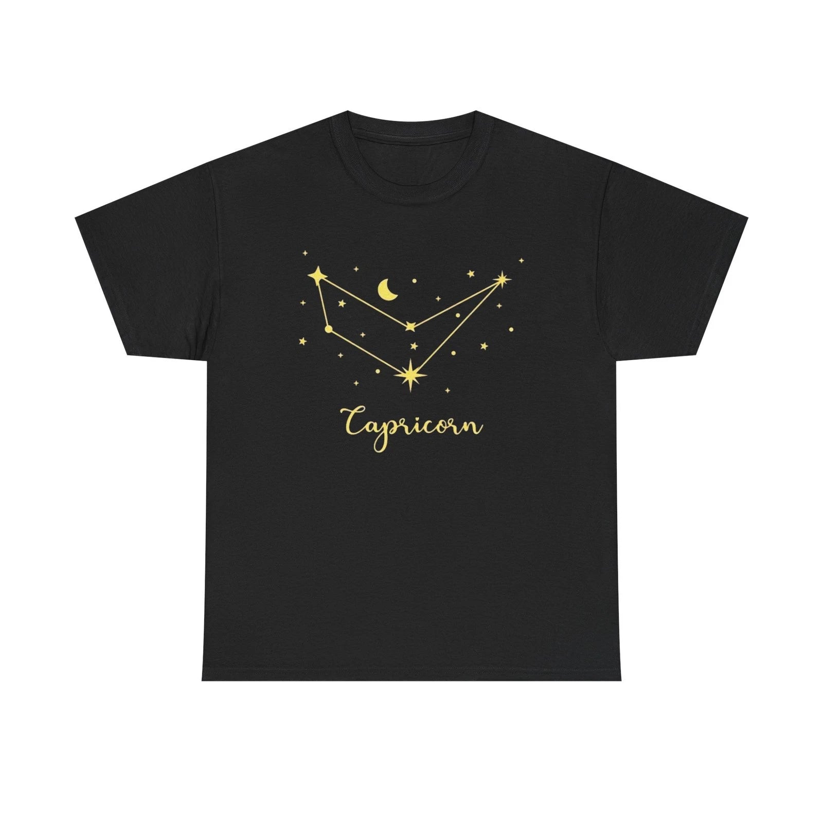 Capricorn Zodiac Constellation Unisex Heavy Cotton Tee