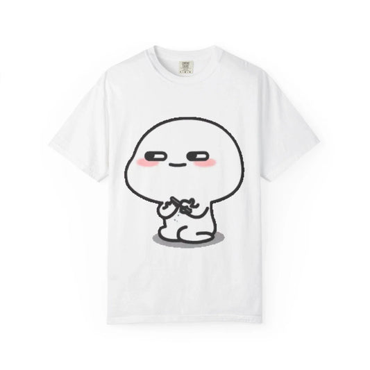 Shy Blushing Kawaii Character T-shirt | Cute Anime Doodle Tee