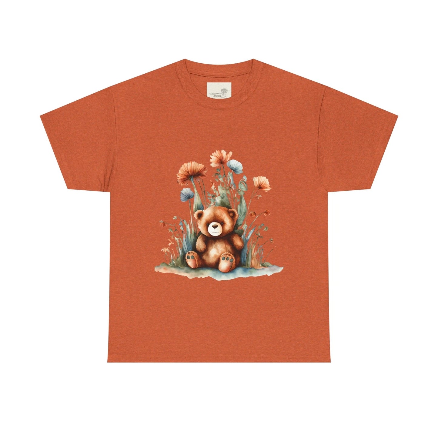 Trendy Unisex Tee: Floral Teddy Bear, Motivational, Cute Gift, Spring Fashion,
