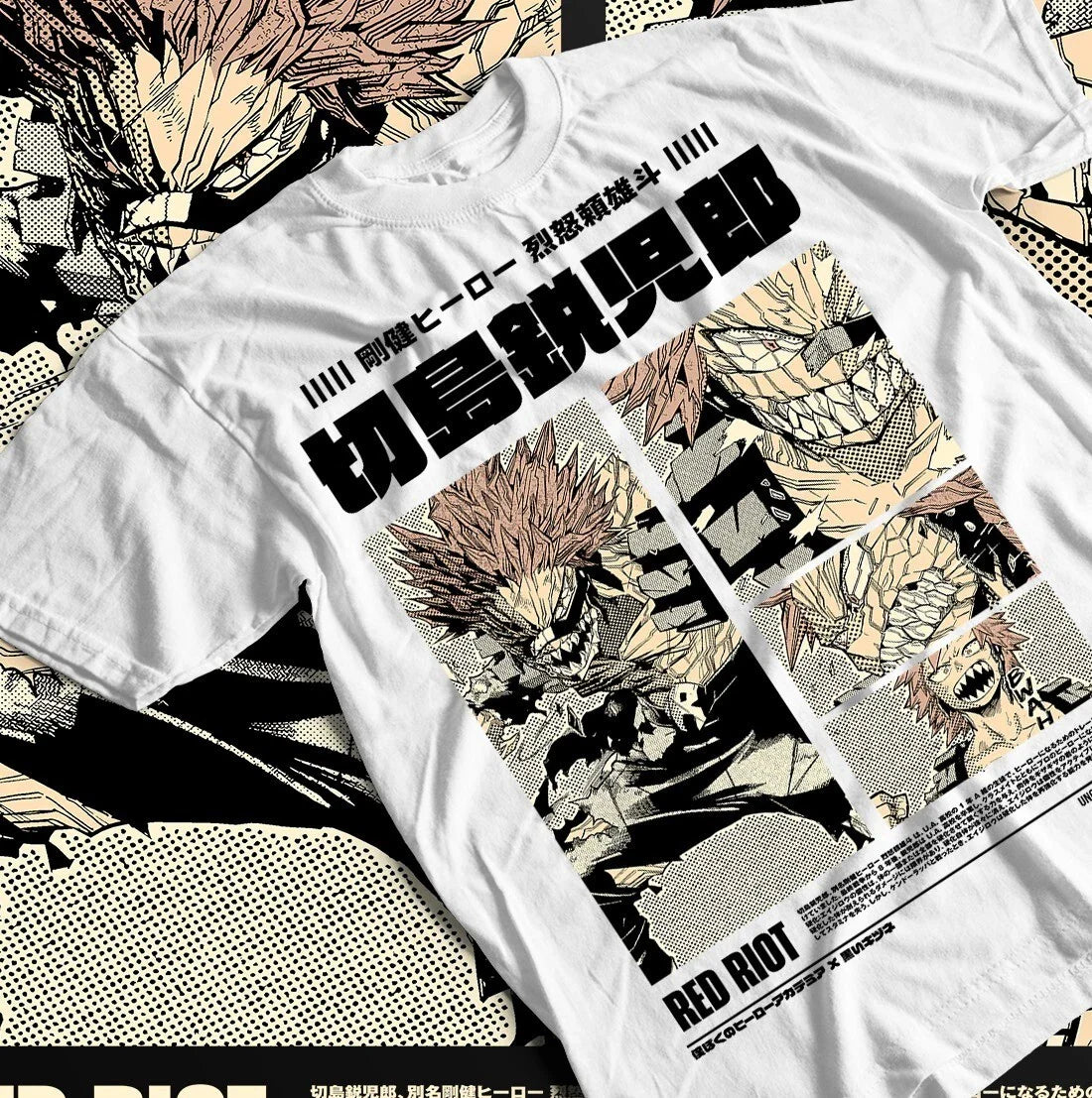 Eijiro Kirishima T-shirt, Red Riot My Hero Academia Tee, Anime Gift Shirt,
