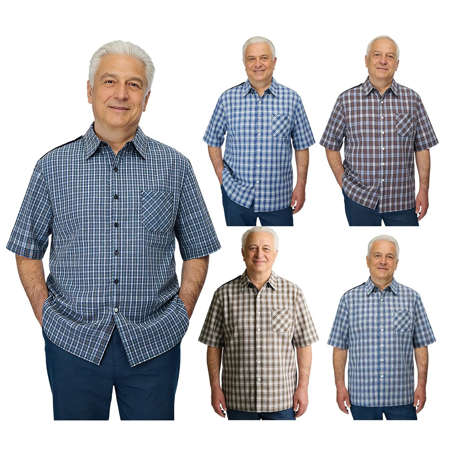 Men's Tank Top Daily Wear Undershirts Open Back T-Shirt Button Shirts Adaptive