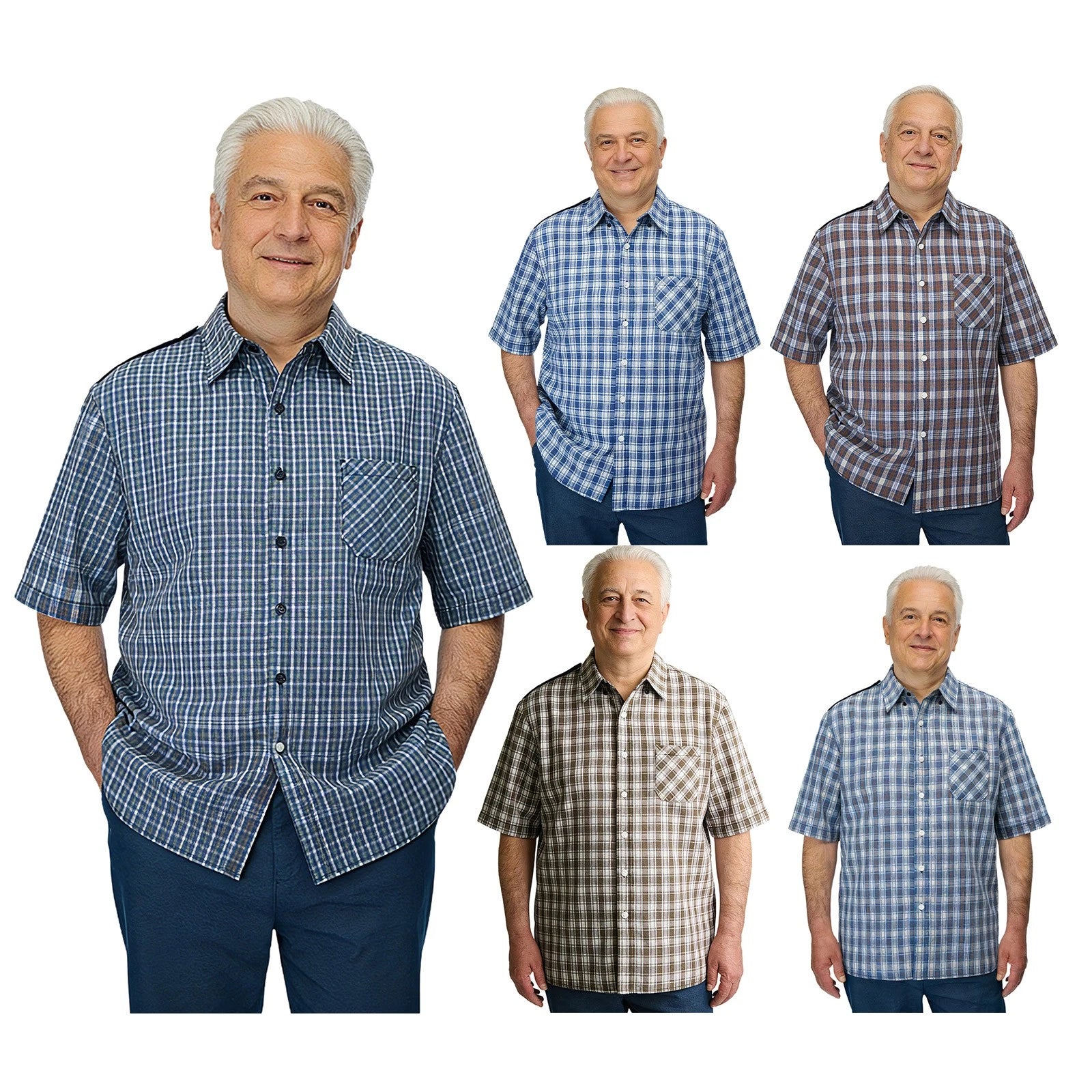 Men's Tank Top Daily Wear Undershirts Open Back T-Shirt Button Shirts Adaptive