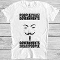 V For Vendetta T Shirt Anonymous Mask Government Vintage Cool Gift Tee M159