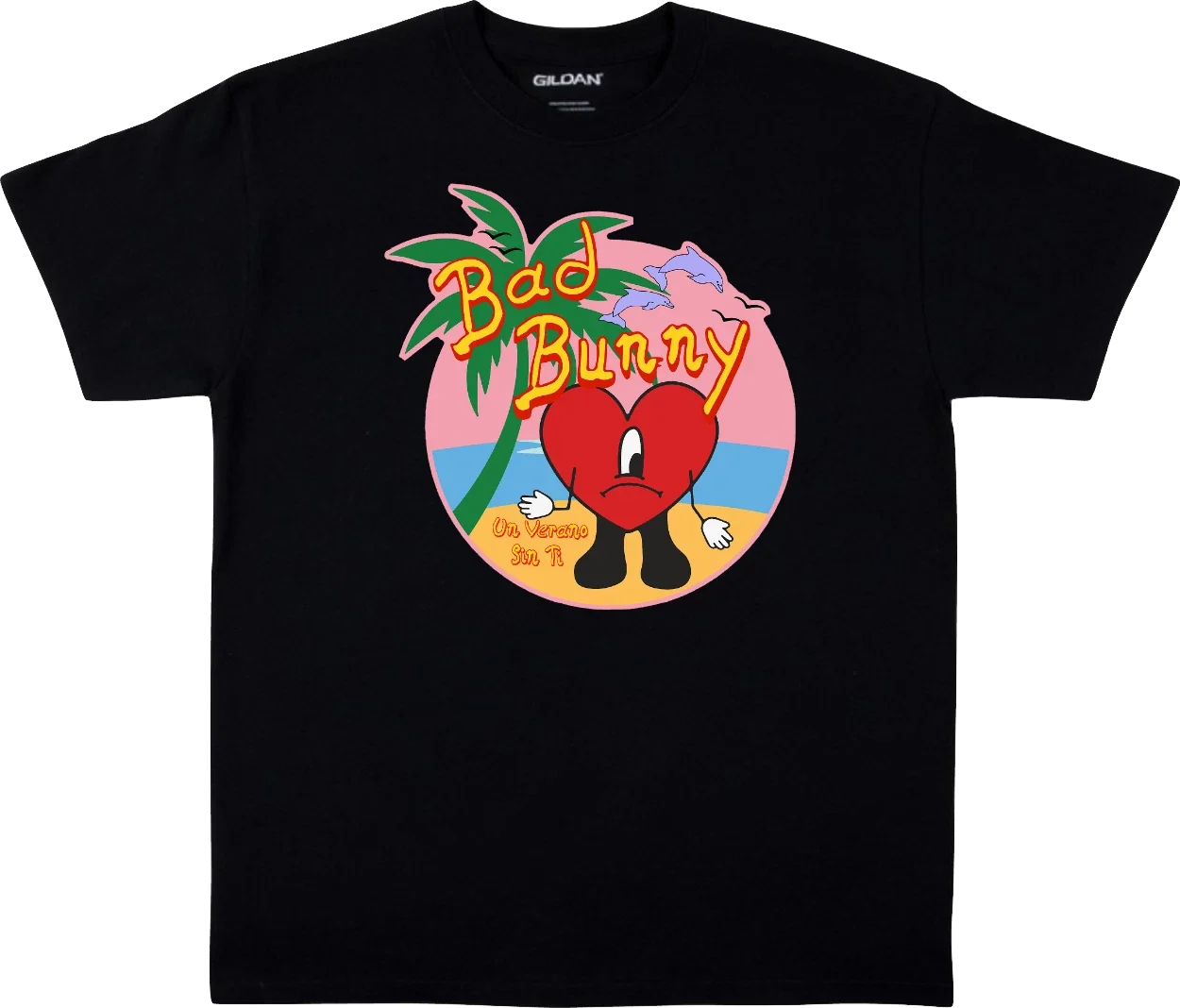 Bad Bunny T-Shirt El Conejo Malo Un Verano Sin ti New Tee Round Design