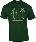 Funny Short Sleeve T-Shirt Stick Figures Humorous Sarcastic Phrases Novelty Shor